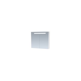 Spiegelkast Double Face Exclusive Line 80cm Mat Wit Spiegelkast Double Face Exclusive Line 80cm Mat Wit