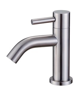 Wiesbaden 304-Verona RVS toiletkraan 1/2 gebogen uitloop