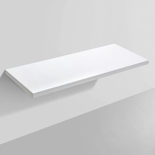 Wastafelblad Sanilux Mineraalmarmer krasbestendig 120x47x4cm Wit