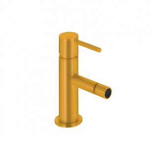 Bidetmengkraan Tres Study Exclusive Hendel Uitloop Recht 8 cm Rond Amber Geel