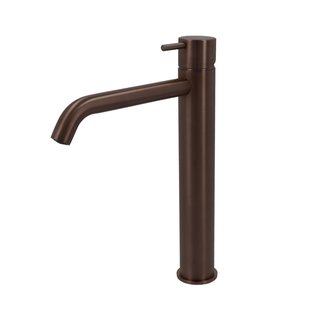 Wastafelmengkraan Hotbath Cobber 1-hendel Gebogen 28.6 cm Verouderd Messing Living Colours