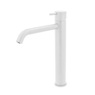 Wastafelmengkraan Hotbath Cobber 1-hendel Gebogen 28.6 cm Mat Wit