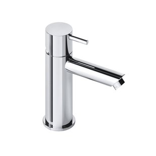 Wastafelmengkraan Hotbath Cobber 1-hendel Recht 14.3 cm Geborsteld Messing Living Colours