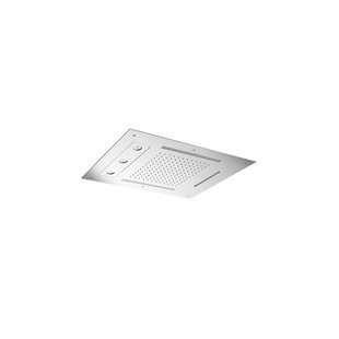 Hoofddouche Hotbath Mate 48x63 cm Triple Met Twist Inbouw LED Geborsteld Nikkel