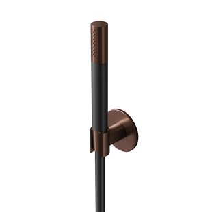 Staafhanddouche Hotbath Cobber Met Doucheslang En Wandsteun Aansluiting Verouderd Messing Living Colours