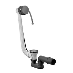 Badoverloop Hotbath Cobber Vulcombinatie Zwart Chroom Badoverloop Hotbath Cobber Vulcombinatie Zwart Chroom