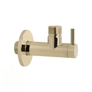 Hoekstopkraan Hotbath Cobber Rond met Filter Geborsteld Messing Living Colours