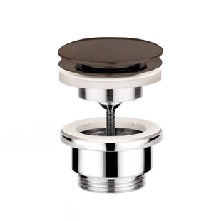 Afvoerplug Hotbath Cobber Always-Open met Schroef Rond Verouderd Messing Living Colours