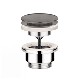 Clickwaste Hotbath Cobber Afvoerplug met Schroef Rond Verouderd IJzer