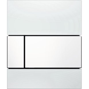 Urinoir Bedieningsplaat TECE Square Glas Wit 10,4x12,4 cm (met witte toetsen)