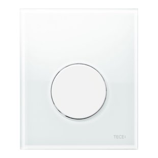 Urinoir Bedieningsplaat TECE Loop Glas Wit 10,4x12,4 cm (met witte toets)