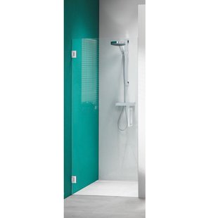 Nisdeur Sealskin &apos;I AM&apos; 100x200 cm Chroom/Zilver Helder Antikalk Glas