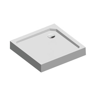 Douchebak Sealskin Fusion Vierkant 80x80 cm Met voorpaneel Wit