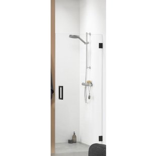 Nisdeur by Sealskin &apos;I AM&apos; 80x200 cm Mat Zwart Helder Glas Antikalk