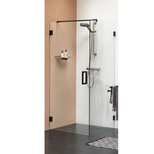 Douchecabine by Sealskin &apos;I AM&apos; 100x100 cm Matzwart Helder Glas + Antikalk