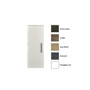 Kolomkast Sanicare Q9/Q10/Q11 Soft-Close Deur Chromen Greep 90x33,5x32 cm Hoogglans Wit