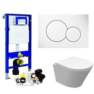Geberit UP320 Toiletset set18 Wiesbaden Vesta Junior Rimless 47 cm met Sigma drukplaat
