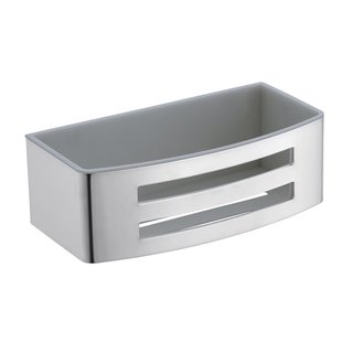 Doucherek Sanilux Design Recht 25x12x8cm Chroom met uitneembaar kunststof inzetstuk