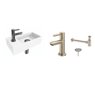 FonteinPack Ink Versus Links Glans Wit RVS (Keuze uit 8 kranen)