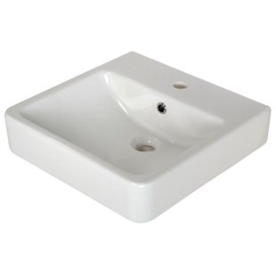 Opbouwwastafel Seattle met Kraangat 45x45 cm Wit