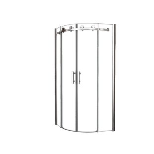 BWS Kwartrond Douchecabine 90x90 cm met 2 Schuifdeuren 8mm NANO coating