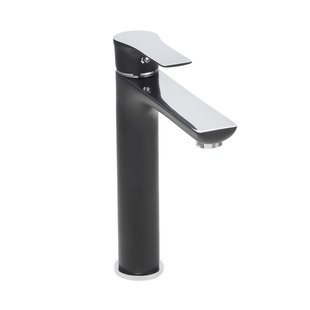 BWS Wastafelmengkraan Caspar Hoog Zwart Chroom