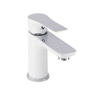 BWS Wastafelmengkraan Caspar Laag Wit Chroom