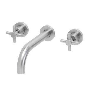 BWS Wastafelkraan Crux 2 Knops Afbouwdeel RVS Look