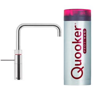 Quooker Fusion Square Mat Zwart met Combi Boiler +