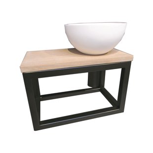 Fonteinset Luca Steel Frame 40x22x25 cm Zwart Wit