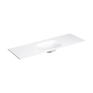 Clou Hammock Wastafelblad Enkele Waskom 150cm Aluite Mat Wit