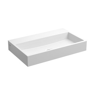 Fontein Clou Mini Wash Me 38x24x6cm Mirenaal Marmer Glans Wit (Met Voorbewerkt Kraangat)