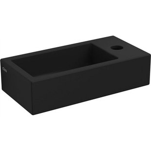 Fontein Clou Flush 3 36x18x9cm Keramiek Mat Zwart (Kraangat Rechts) Fontein Clou Flush 3 36x18x9cm Keramiek Mat Zwart (Kraangat Rechts)