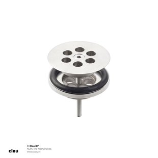 Clou Wash Me Plug Tbv Siliconen Waterstop RVS Geborsteld