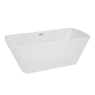 BWS Vrijstaand Ligbad Vierkant 170x78x63 cm Acryl Wit (met waste)