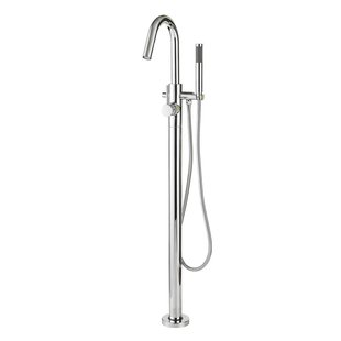 BWS Vrijstaande Badmengkraan Round met Handdouche Chroom