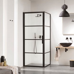 Douchecabine Sealskin SOHO Deur met Vaste wand 8mm Helderglas (verschillende opties)