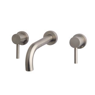 OUTLET BWS Wastafelkraan Inbouw Round 2- knops RVS Look (incl inbouwdeel)