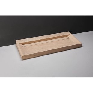 Wastafel Forzalaqua Bellezza Travertin Gezoet 100,5x51,5x9 cm Zonder Kraangat