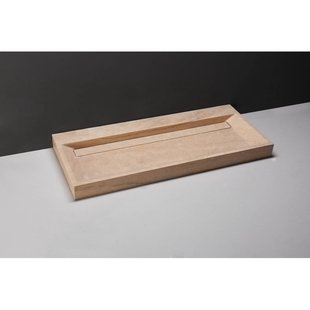 Wastafel Forzalaqua Bellezza Travertin Gezoet 100,5x51,5x9 cm 1 Kraangat