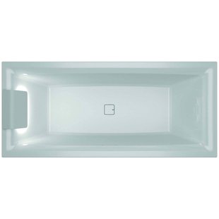 Ligbad Riho Still Square met LED en Hoofdsteun 180x80 cm Acryl Wit (Links)