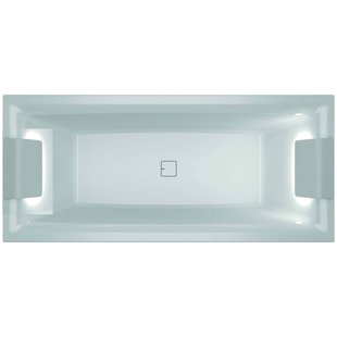 Ligbad Riho Still Square met LED en Hoofdsteun 170x75 cm Acryl Wit (Links en Rechts)