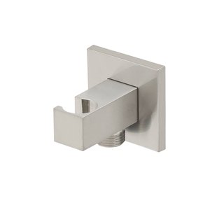BWS Luxe Muur Doucheaansluiting, Opsteek Vierkant 1/2 Geborsteld Staal