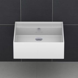 BWS Wastafel Freya Keramiek 46x46x16.5 cm Wit