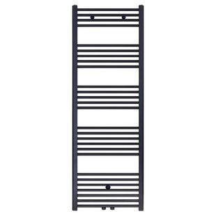 Designradiator BWS Nile Gobi 160x60 cm Geborsteld Mat Zwart Midden/zij-aansluiting