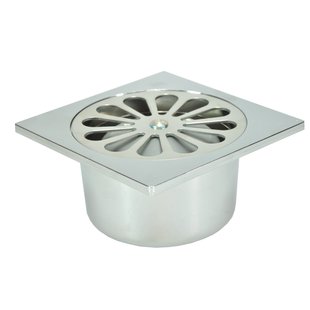 BWS Doucheput Onderuitlaat 10x10cm 40mm ABS Chroom