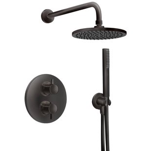 Inbouw Regendoucheset Xenz Duero Thermostatisch 20 cm met Handdouche Mat Zwart Inbouw Regendoucheset Xenz Duero Thermostatisch 20 cm met Handdouche Mat Zwart
