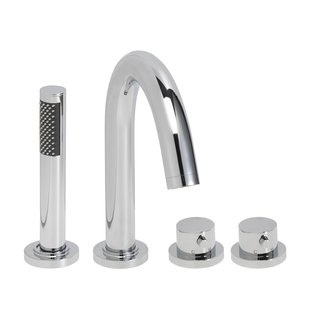 BWS Badrandthermostaat 4Gats Rond Afbouwset Chroom (Exclusief Inbouwdeel)