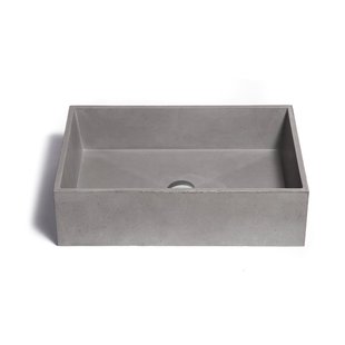 Opzet Wastafel Urbi et Orbi Immissio Beton 60x40x17 cm Antraciet