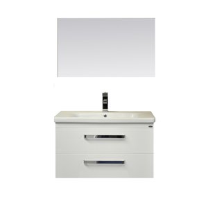 Badkamermeubelset Sanicare Q10 2 Laden 80cm Schots-Eiken (spiegel optioneel)